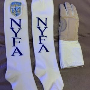 Girl socks for fencing and gloves